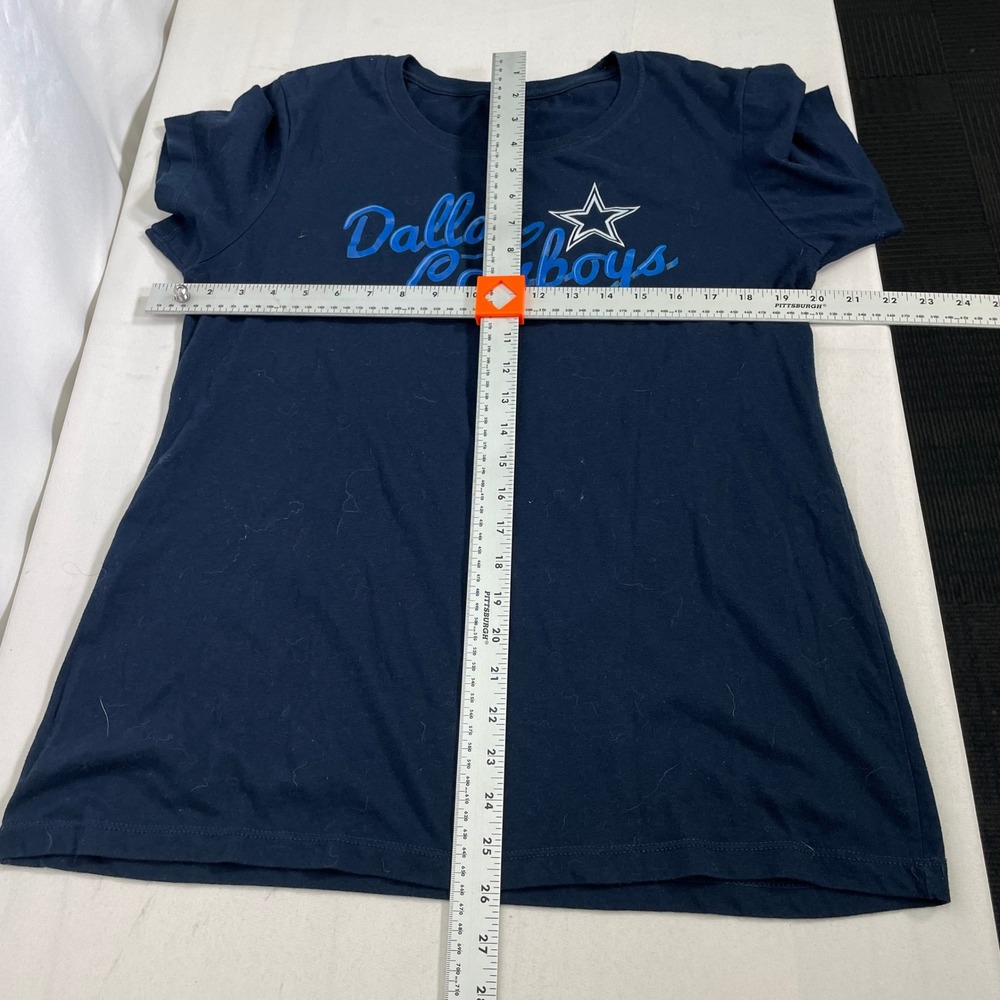 Dallas Cowboys NFL Football Hello Script Navy Blue T-Shirt Women's XXL - Picture 8 of 8